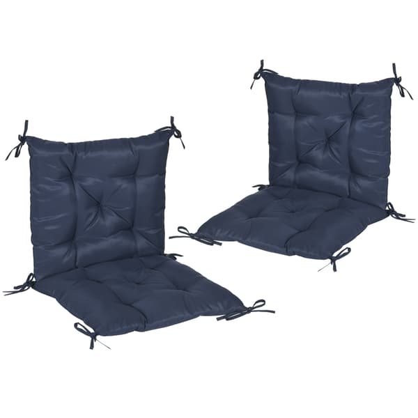 SONNENH Sittdyna – set med 2, Polyester, Blå, 98 × 50 × 8 cm