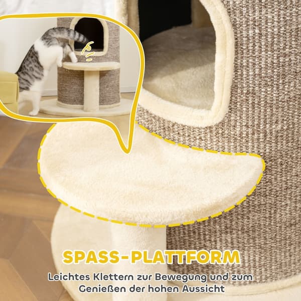 SONNENH Kradsestativ, Polyester, Beige / Brun, 60 × 60 × 61 cm