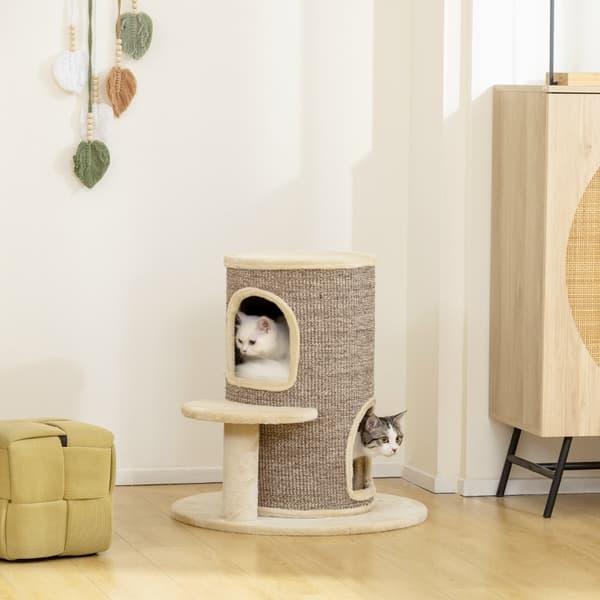 SONNENH Klösträd, Polyester, Beige / Brun, 60 × 60 × 61 cm