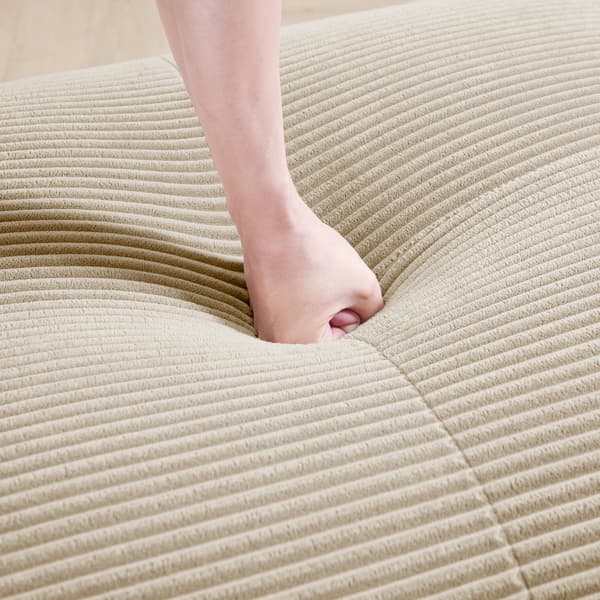 SONNENH Hamlet Ottoman fløjl beige