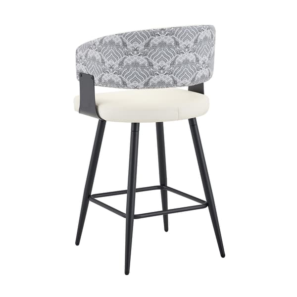 SONNENH Barstol – set med 2, PU, Vit, 47 × 46,5 × 94,5 cm