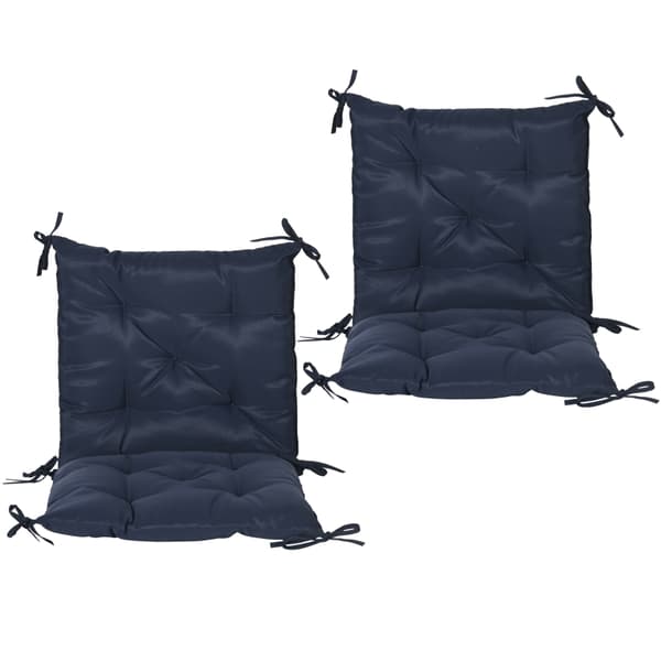SONNENH Sittdyna – set med 2, Polyester, Blå, 98 × 50 × 8 cm