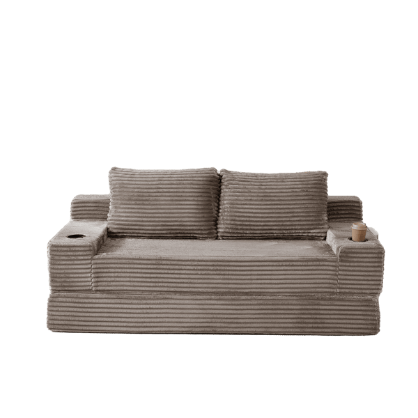 SONNENH Bäddsoffa, Manchester, Brun, 180 × 85 × 62 cm