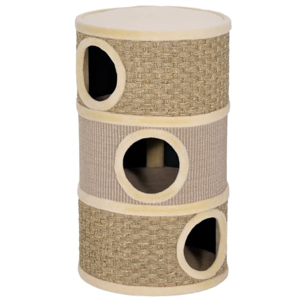 SONNENH Klöstunna för katt, Polyester, Khaki / Brun, 45 × 45 × 79 cm