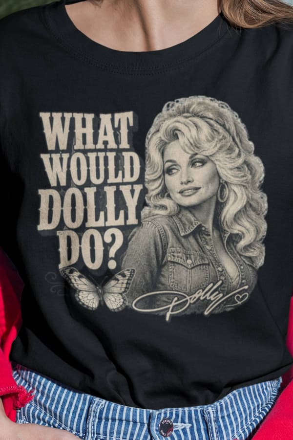Dolly Parton T-shirt – What would Dolly do – Svart unisextröja