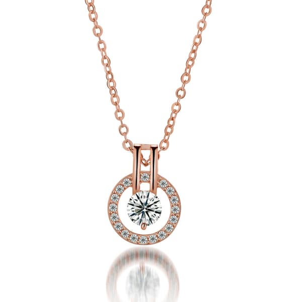 Vackert halsband - roseguld strass