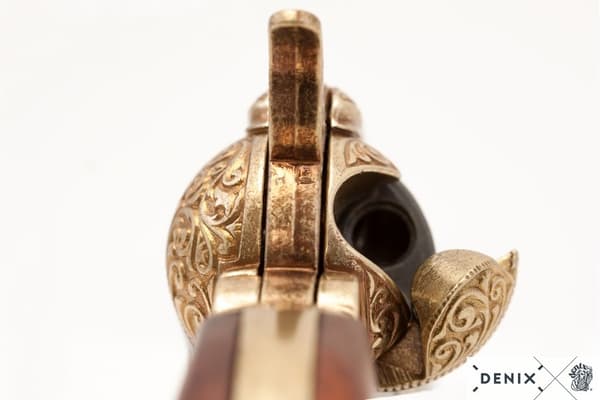 CAL.45 Peacemaker revolver replika 4,75\", USA 1873 Guld