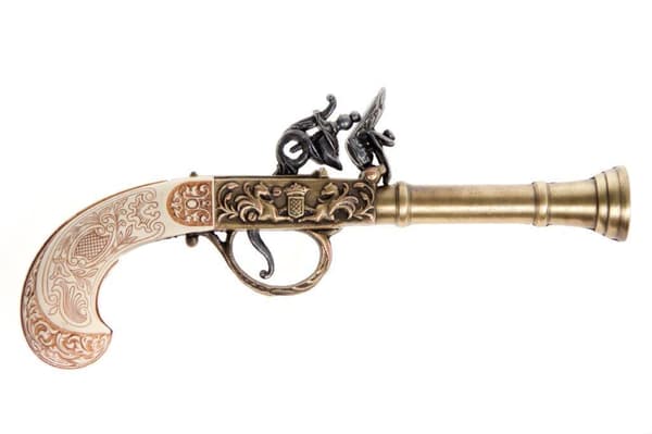 Replika - 1700-tals pistol - flintlås