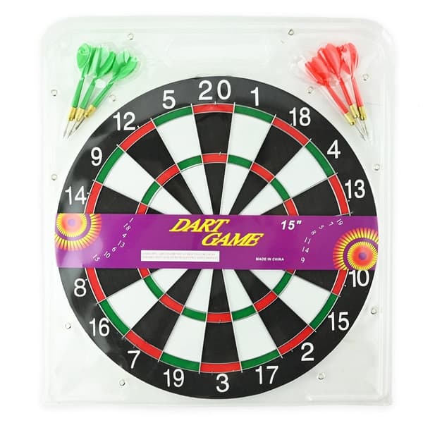 Dartskive komplet sæt med 6 pile