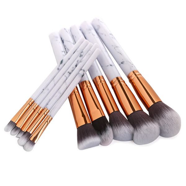 10st Professionella sminkborstar, -Marmor