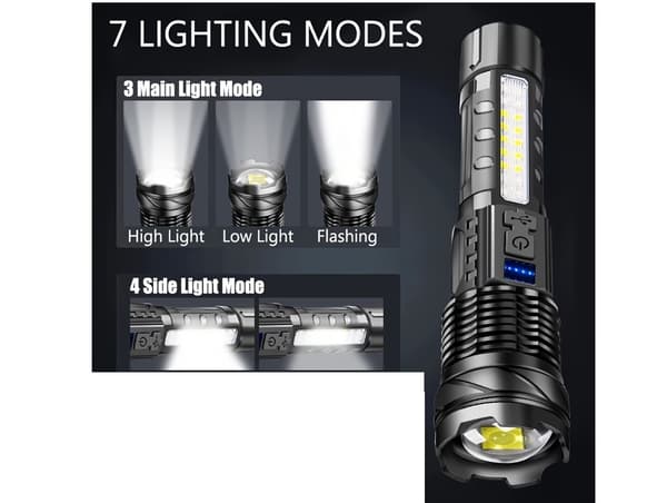 Led Ficklampa Uppladdningsbar