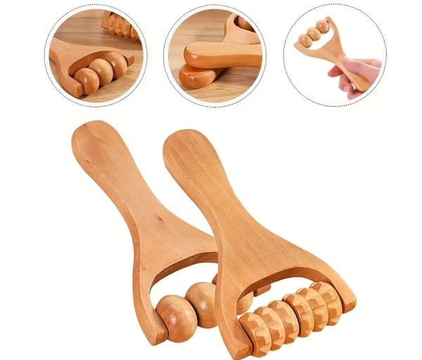 Massagerullar i Trä 2-pack