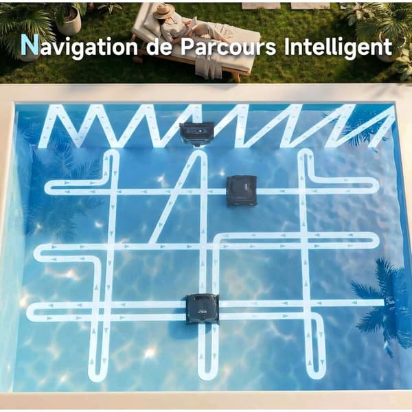 Robotpool - WYBOT - B1 - Trådlös - Kontroll via app - 100 min autonomi