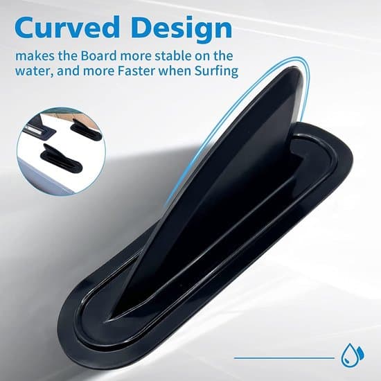 PVC kajakfinner/halefinner - centerfinne - sort