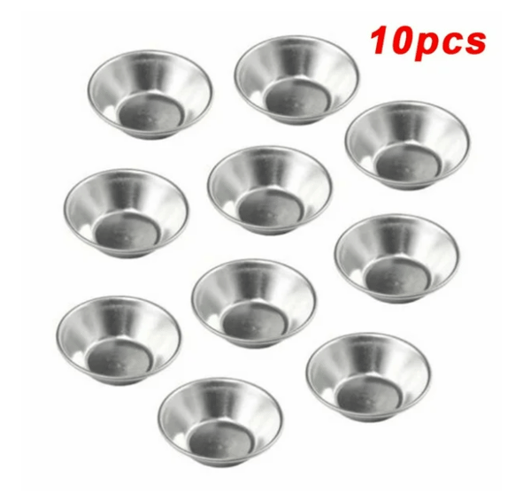 10 æggetærteforme, aluminium cupcakeforme, bageværktøj