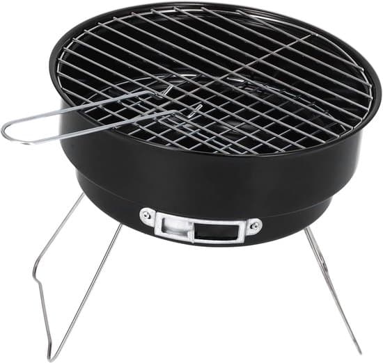 Rund Bärbar Mini BBQ Grill - Utomhusmatlagning och Camping Kolgrill