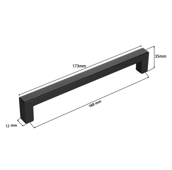 10 sorte møbelgreb, 160 mm hulafstand + skruer