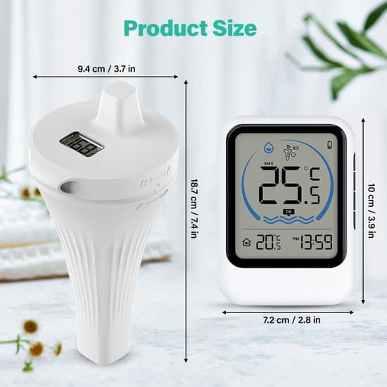 Digital trådlös pooltermometer, flytande vattentermometer, IP68 vattentät