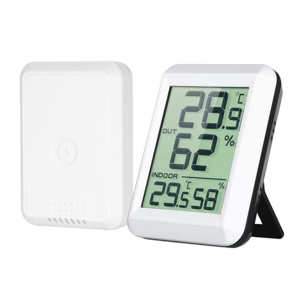Digital inomhus-/utomhustermometer och hygrometer med trådlös sensor
