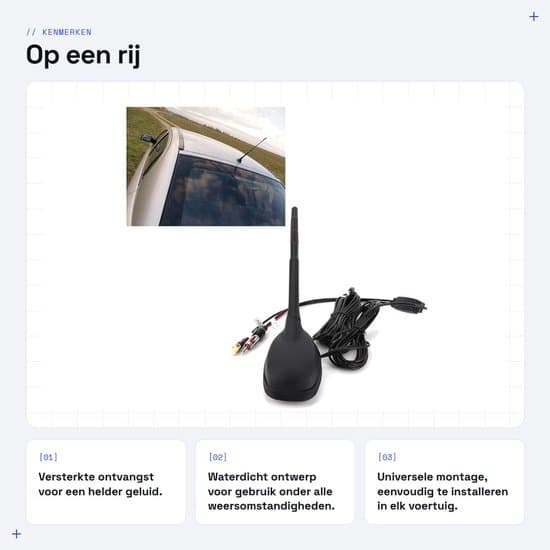 - Aktiv Förstärkarbilantenn - Universal - Vattentät