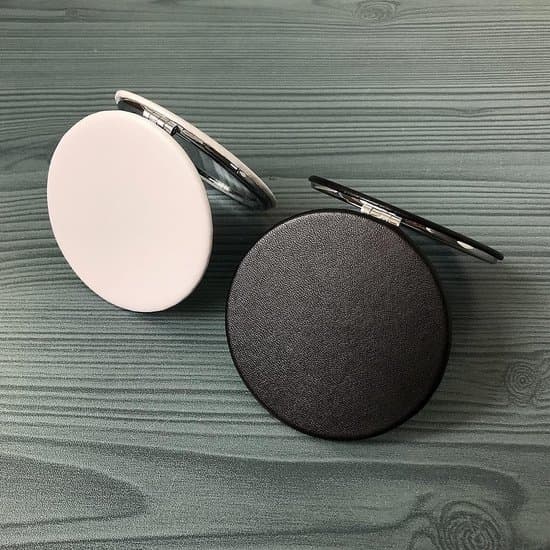 Makeupspejl - Dobbeltsidet håndtaskespejl - 8 cm i diameter