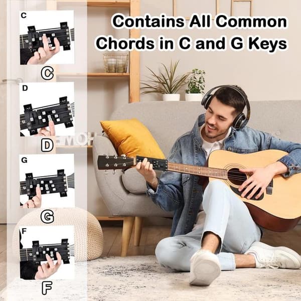 Gitarrstämningskit, gitarrpressare, gitarrackordläsare, gitarrassistentcoach