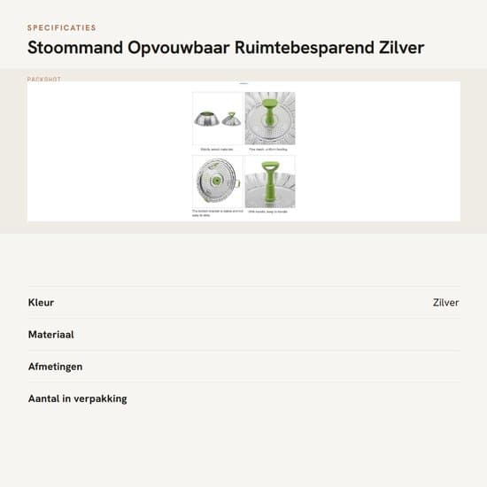 Multifunktionel Sammenfoldelig Dampkurv - Rustfrit Stål - 9 tommer