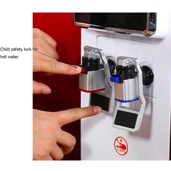 Vattenautomatkranar, röda och blå plastkranar, 2-pack