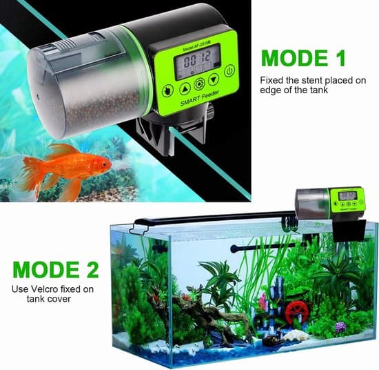 Automatisk foderautomat - Automatisk foderautomat - Fiskefoderautomat - 200 ml - Automatisk fiskefoderautomat - Fisk - Feriefodersystem - Automatisk fiskefoderautomat - Grøn