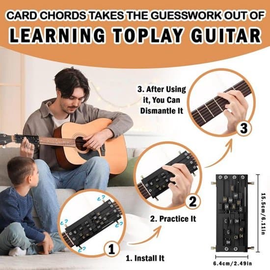 Gitarrstämmare, gitarrackordpressare, gitarrackordtränare, gitarrtillbehör