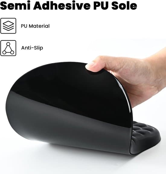 Musemåtte - med håndledsstøtte og massagefunktion - velegnet til computer- og kontorbrug - memoryskum - 31x21 cm - grå