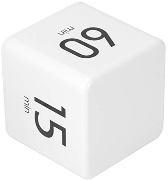 Multifunktionel Digital Timer med Tyngdekraftssensor, Pomodoro Timer, Letvægts Bærbar, Lydløs, Ryst & Lyd/Lys Skift
