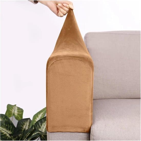 Sofföverdrag - Soffarmstödsskydd - 2-pack - Armstödsskydd - Armstödsskydd - Soffarmstödsskydd - Elastiska sofföverdrag - Kamelfärg