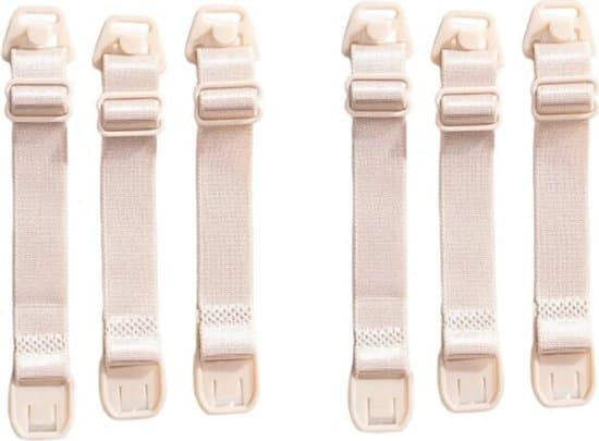 Justerbara amningsbehåband, 6-pack, beige