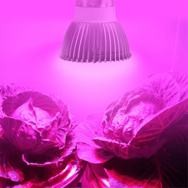 Två E27 fullspektrum LED-växtlampor, 85-265V, 28W