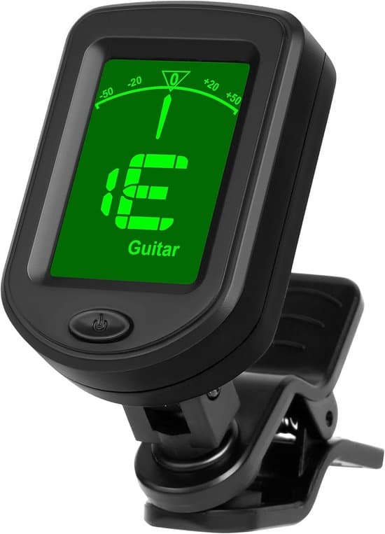 Digitala stämapparater från gitarrtillbehör med LCD-skärm - Gitarrstämningsklämma för akustisk gitarr - Bas - Fiol - Ukulele - Elektronisk gitarr