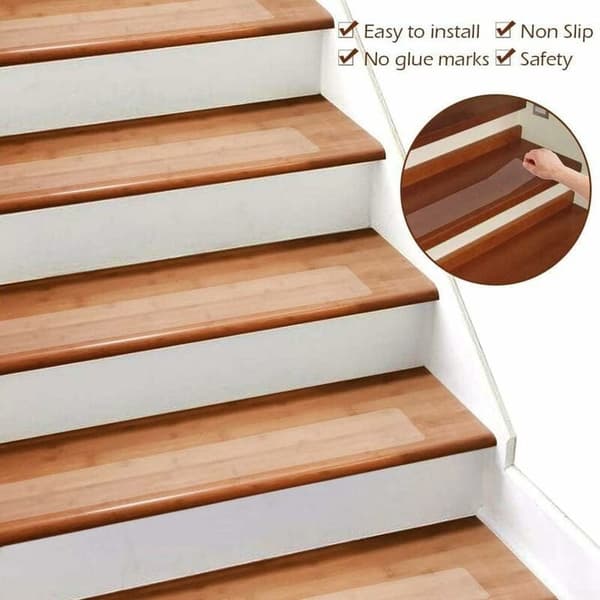 10-pack halkskyddsremsor för trappor - trappskydd (10 x 60 cm)