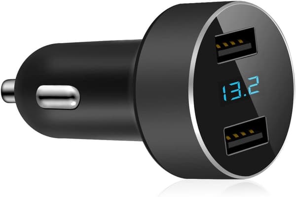 USB biloplader, 12V/24V voltmeter
