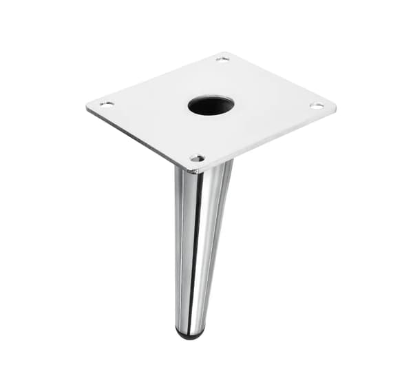 Fire vinklede møbelben, forkromede koniske møbelben, udskiftningsmøbelben, metalmateriale, 12 cm