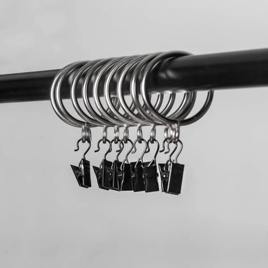 50-pak 3,8 cm metalgardinringe, badeforhæng og bogbindingsophængsringe