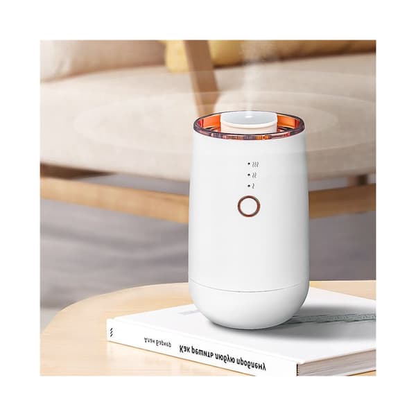 Bärbar Vattenfri Elektrisk Eterisk Olja Aromdiffusor med Timer (Vit)
