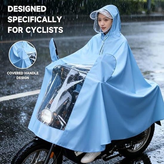 Regnfrakke - Elcykler - One Size - Blå