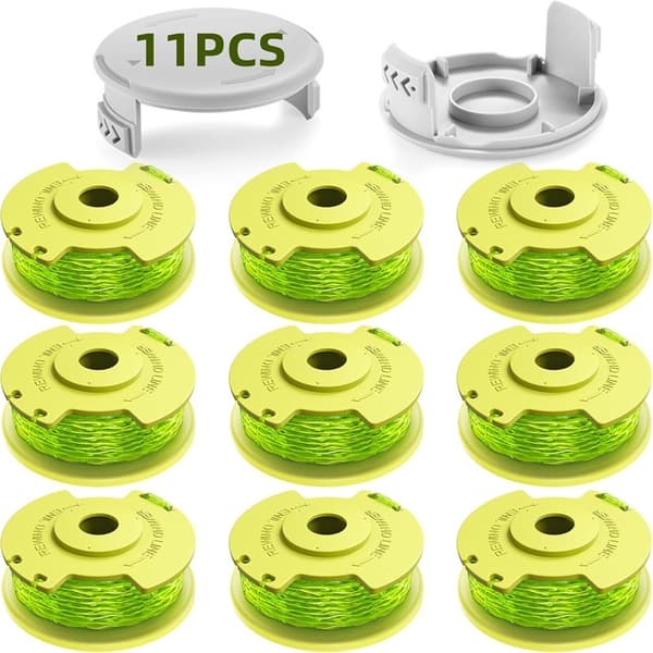 Ryobi One Plus+ AC80RL3 11ft 0.080\" Trimmerspole 9-pack Linor 2 Kapslar