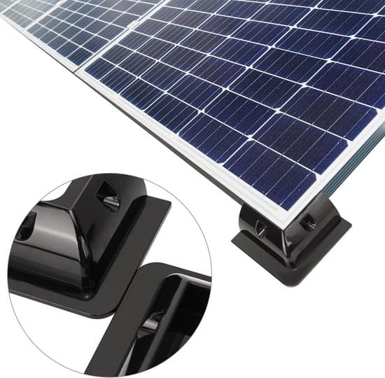 Monteringsbeslag til solpaneler - Borefrit solpanelbeslag til campister - Sort - Nem installation