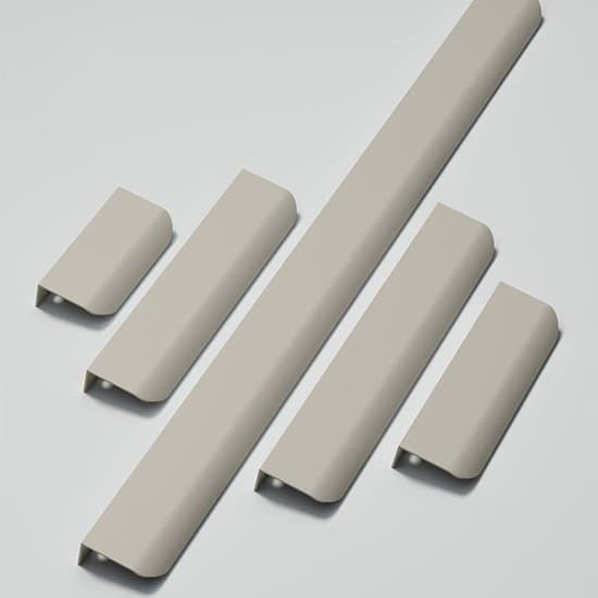 2-pack dolda kökshandtag i aluminiumlegering, kashmirgrå, 120 mm.