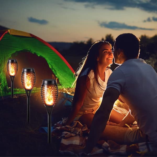 4-pack utomhus solcellsfacklor (IP65 vattentät)