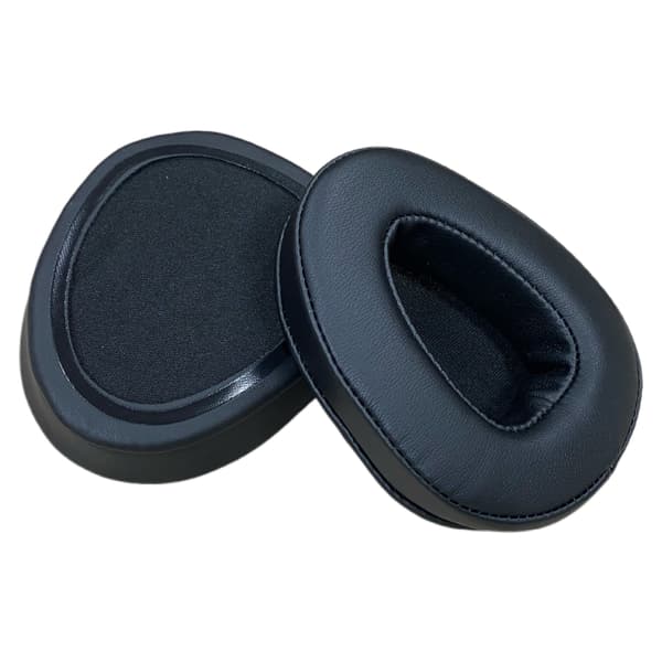 1 par sorte bløde PU-læder ørepuder med høj densitetsskum til Skullcandy Aviator 2