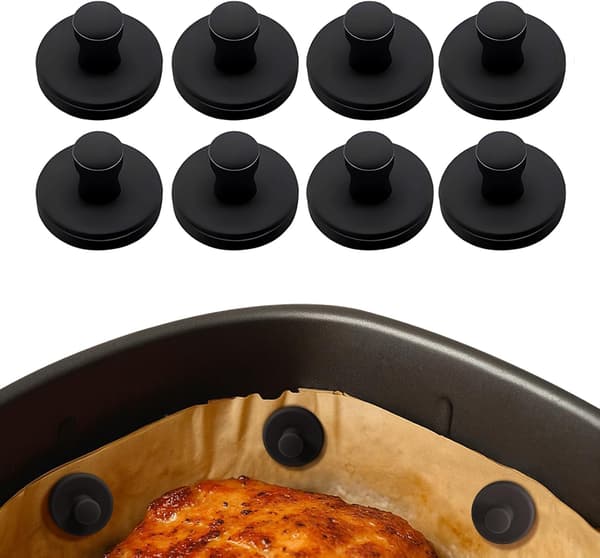 Fritösfoder med helt inneslutna silikonmagneter, hög hållfasthet, 8-pack
