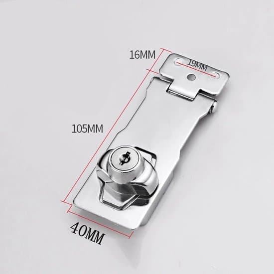 2-pack 105 mm silver barnskyddande metallskåps-/dörrlås