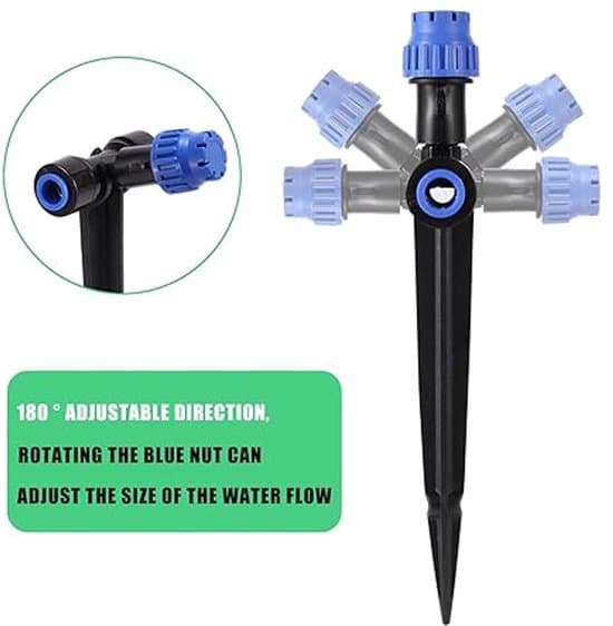 10-pack 360° justerbara droppbevattningssystem-spridare